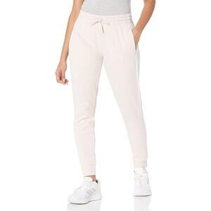 adidas women Essentials 3-Stripes French Terry Cuffed Pants Wonder Quartz White